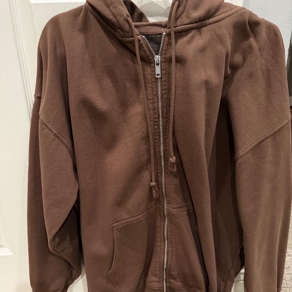 Brandy Melville Zip Up Vintage Sweatshirt